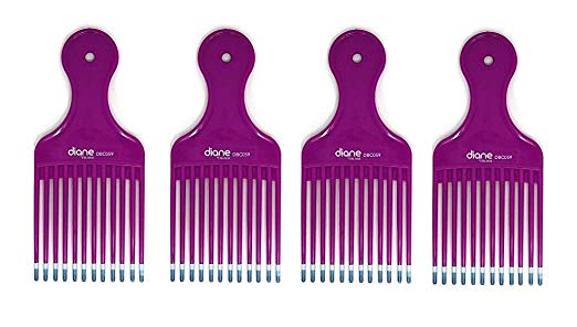 Diane Mebco Fromm Large 6.75 Inch Lift Comb Double Dipped Pik Magenta 4 pieces