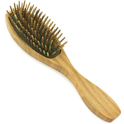 Evolatree - Evolatree - Wood Bristle Brush, Wood Comb Hair Comb, Wood, 8.25