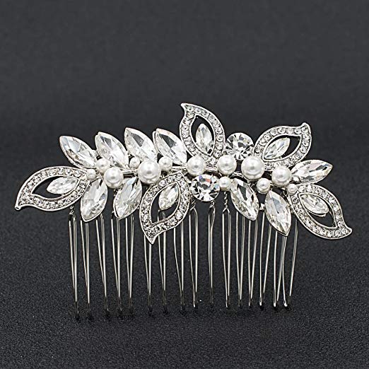 Rhinestone Crystal Wedding Bridal Hair Side Comb Pins Women Hair Accessories Jewelry FA5093