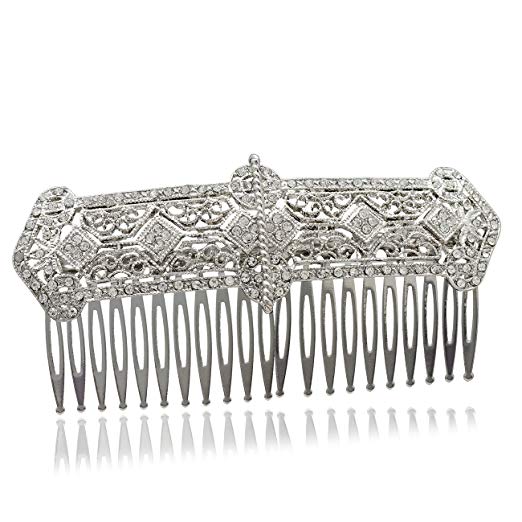 Silver Bridal Wedding Rhinestone Crystals Palace Hair Comb Hair Jewelry Accessories XBY086