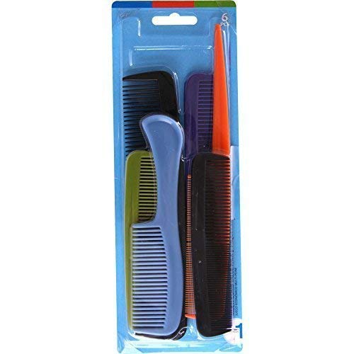 Goody (Family Set of 6 Combs) ([Assorted Colors & Styles) ([4-Pack)