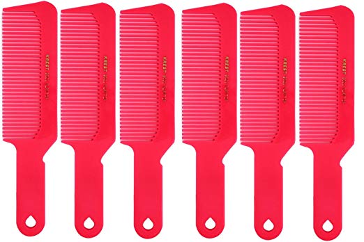 Barber Beauty Hair Krest 9001 8 3/4 Flattop Comb (6 Pack) 6 x SB-K9001-NPINK