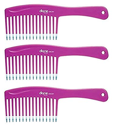 Diane Fromm Mebco Tall Teeth Detangler Pink 3 Pieces DBC057