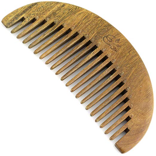 Evolatree Wood Comb for Hair - Handmade Natural Wooden Combs with Anti-static & No Snag - Detangle Pocket Comb, Wide Tooth, 5