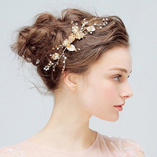 Aukmla Wedding Hair Combs Accessories for Bride and Bridesmaid