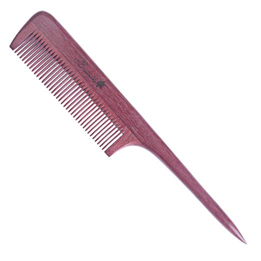 Breezelike Hair Combs - Fine Tooth Purpleheart Wooden Tail Comb - No Static Teasing Hair Comb for Women
