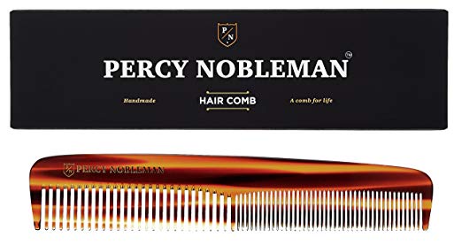 Percy Nobleman Acetate Hair Comb - Tortoiseshell Design