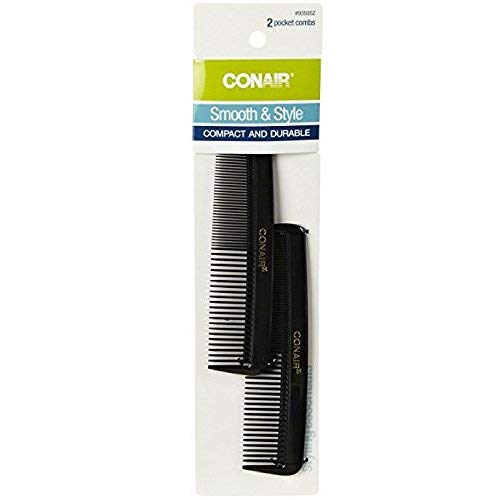 Conair Hard Rubber Pocket And Barber Comb Pack Of 3