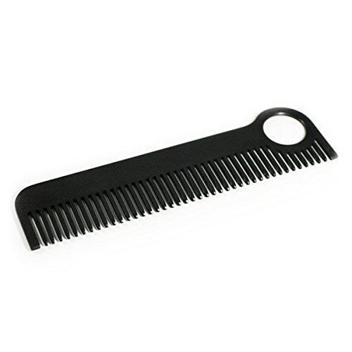 Stainless Steel Comb - Model No. 1 - Matte Black Finish 5.5in comb by Chicago Comb