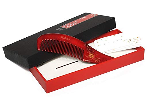 Tan's Wood Comb Gift Set Raw Lacquer 3-4