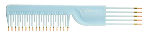 Diane Mebco Flipside Plastic Comb FP1 4 pieces Light Blue