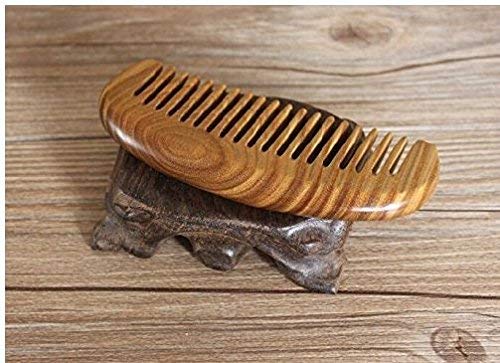 Hetty's Handcrafted Natural Healthy Hair Care Half Moon Shaped Sandalwood Comb - Anti Dandruff, Non-static and Eco-friendly for Long, Curly Hair with Natural Aromatic Smell, Great for Scalp and Hair.